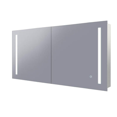 REMER AMBER SILVER LED SHAVING CABINET 1200X700MM