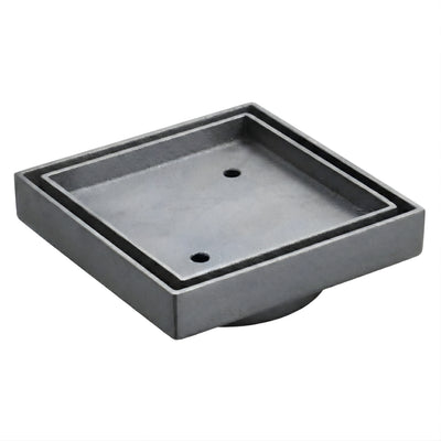 INFINITY SLIM SQUARE TILE INSERT FLOOR DRAIN 115MM GUN METAL