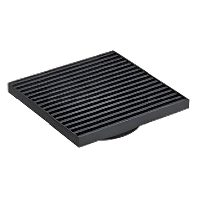 INFINITY GRILLS SQUARE TILE INSERT FLOOR DRAIN 115MM BLACK