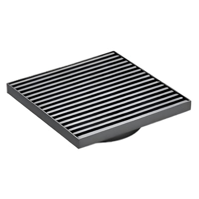 INFINITY GRILLS SQUARE TILE INSERT FLOOR DRAIN 115MM GUN METAL