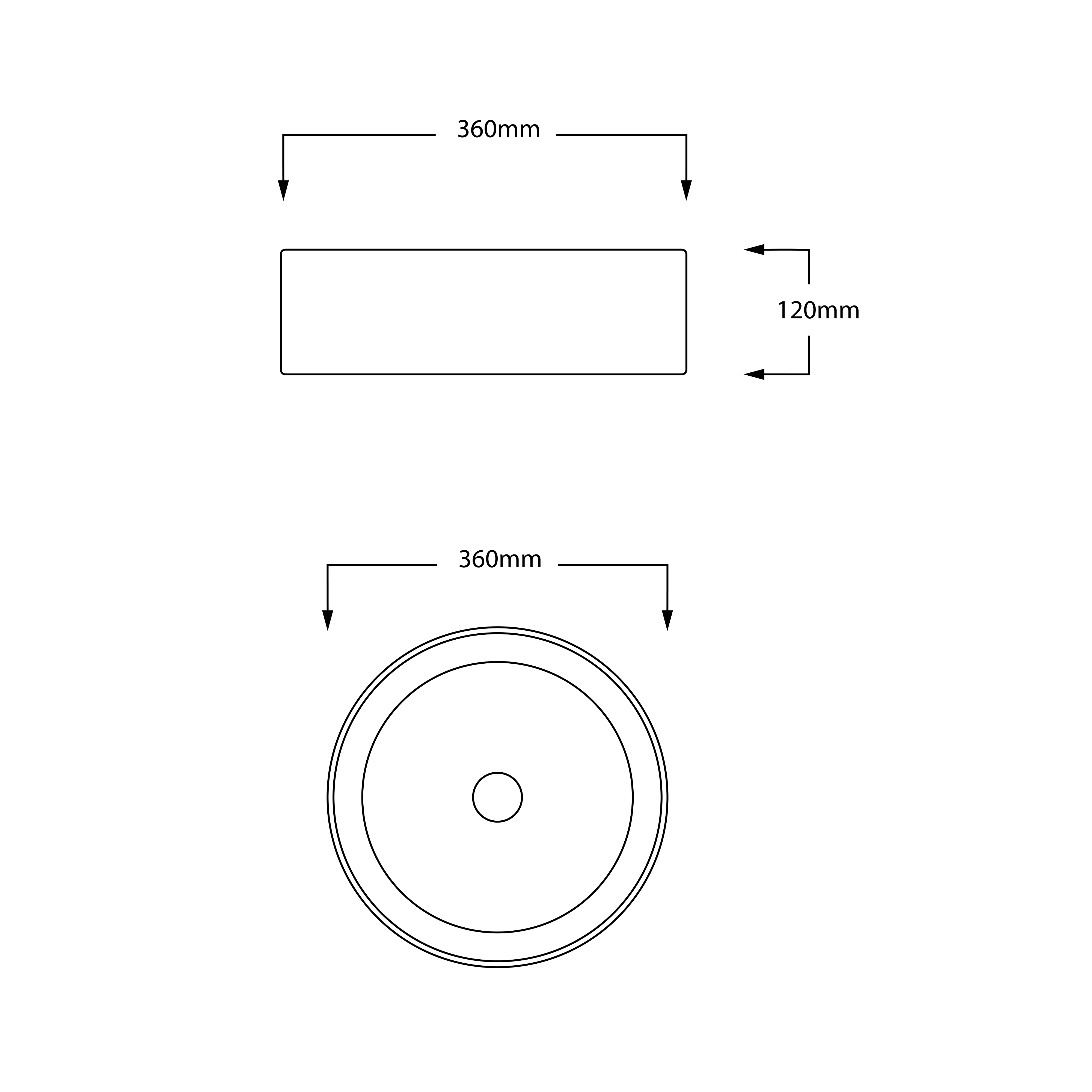 INFINITY ART BASIN CERAMIC MARBLE ROUND MATTE CARRARA 360MM