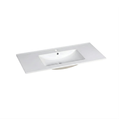 INFINITY CERAMIC BASIN & TOP RECTANGULAR WHITE 1210MM