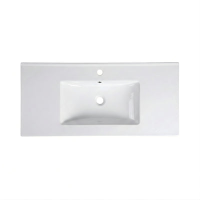 INFINITY CERAMIC BASIN & TOP RECTANGULAR WHITE 1210MM