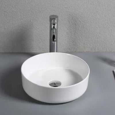 INFINITY ABOVE COUNTER CERAMIC BASIN ROUND GLOSS WHITE 360MM