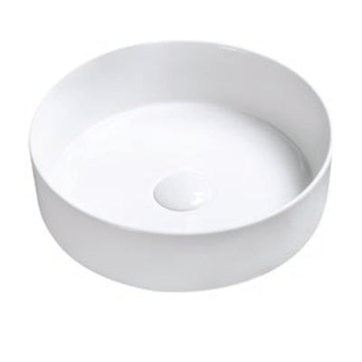 INFINITY ABOVE COUNTER CERAMIC BASIN ROUND GLOSS WHITE 360MM