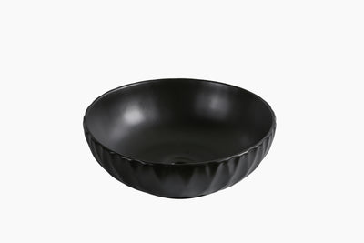 INFINITY CERAMIC BASIN ABOVE COUNTER ROUND MATTE BLACK 400MM