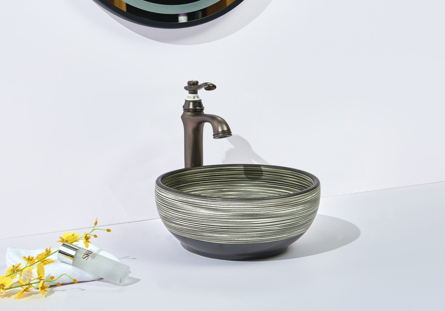 INFINITY ABOVE COUNTER BASIN ROUND PORCELAIN 360MM