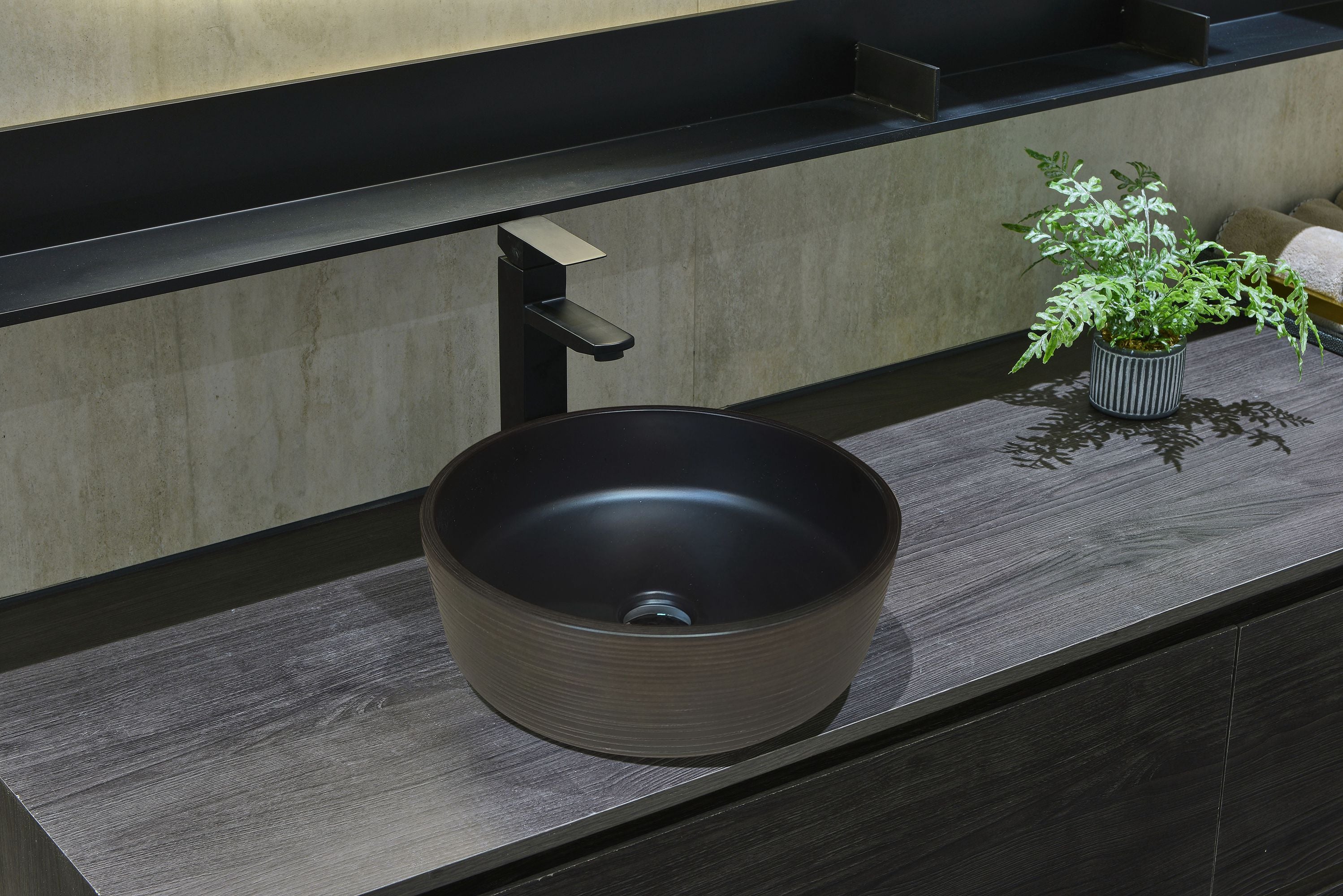 INFINITY ABOVE COUNTER BASIN ROUND PORCELAIN 410MM