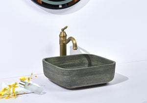 INFINITY ABOVE COUNTER BASIN SQUARE PORCELAIN 390MM
