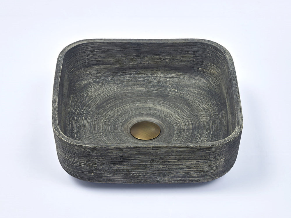 INFINITY ABOVE COUNTER BASIN SQUARE PORCELAIN 390MM