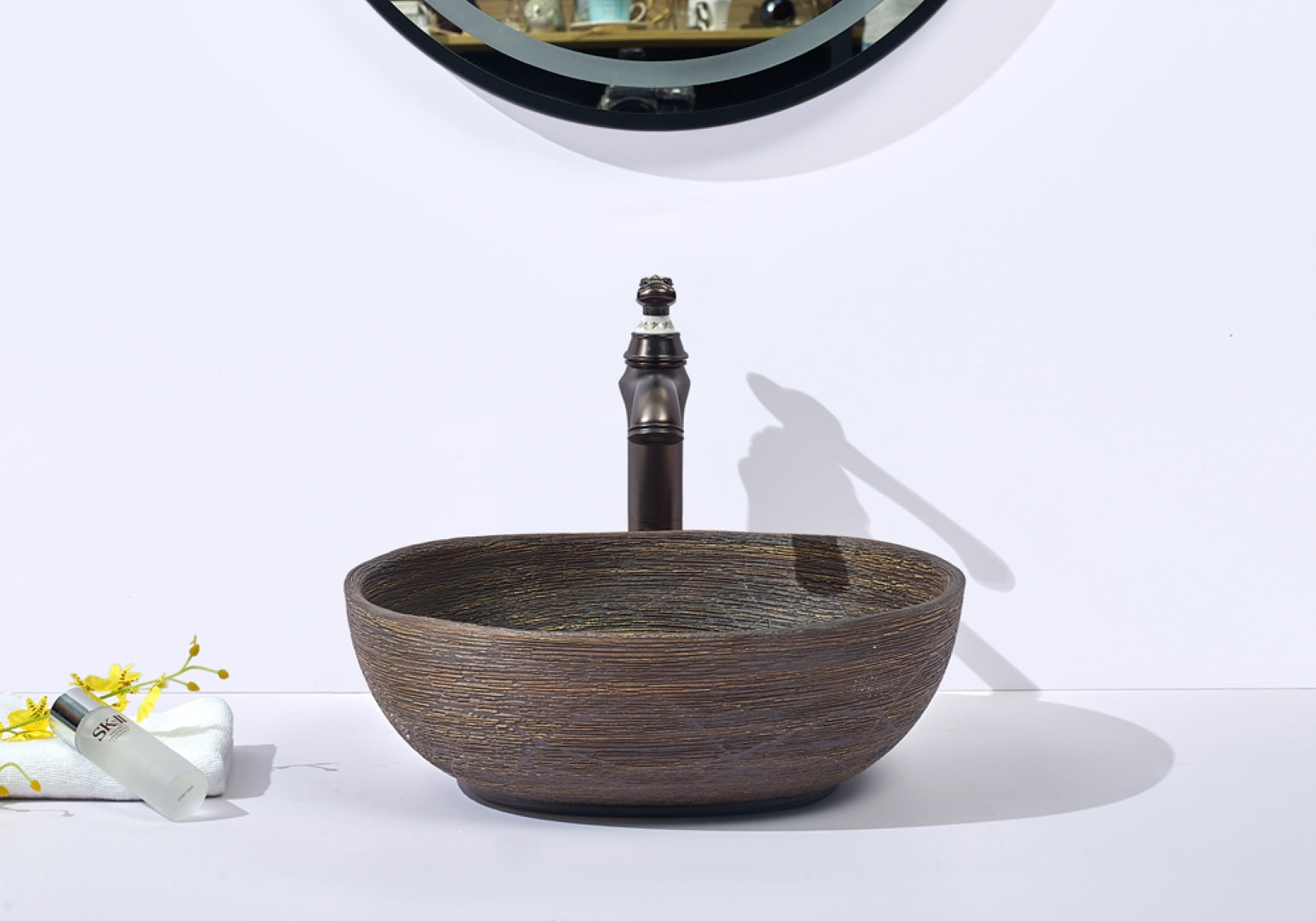 INFINITY ABOVE COUNTER BASIN ROUND PORCELAIN 440MM