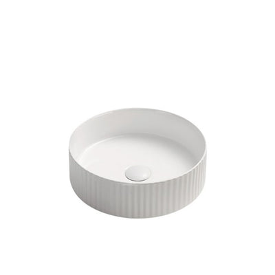 INFINITY ABOVE COUNTER CERAMIC BASIN ROUND MATTE WHITE 360MM