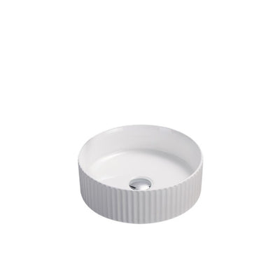 INFINITY ABOVE COUNTER CERAMIC BASIN ROUND GLOSS WHITE 360MM