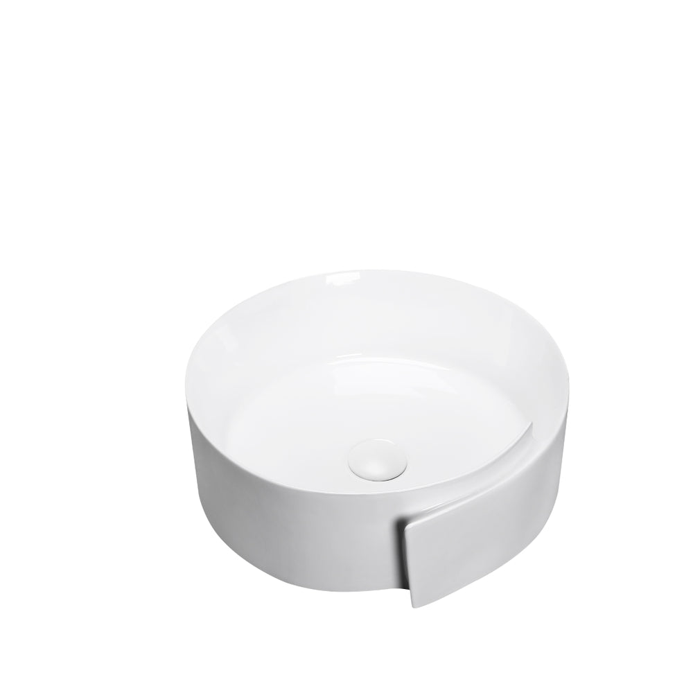 INFINITY ABOVE COUNTER BASIN ROUND GLOSS WHITE 440MM