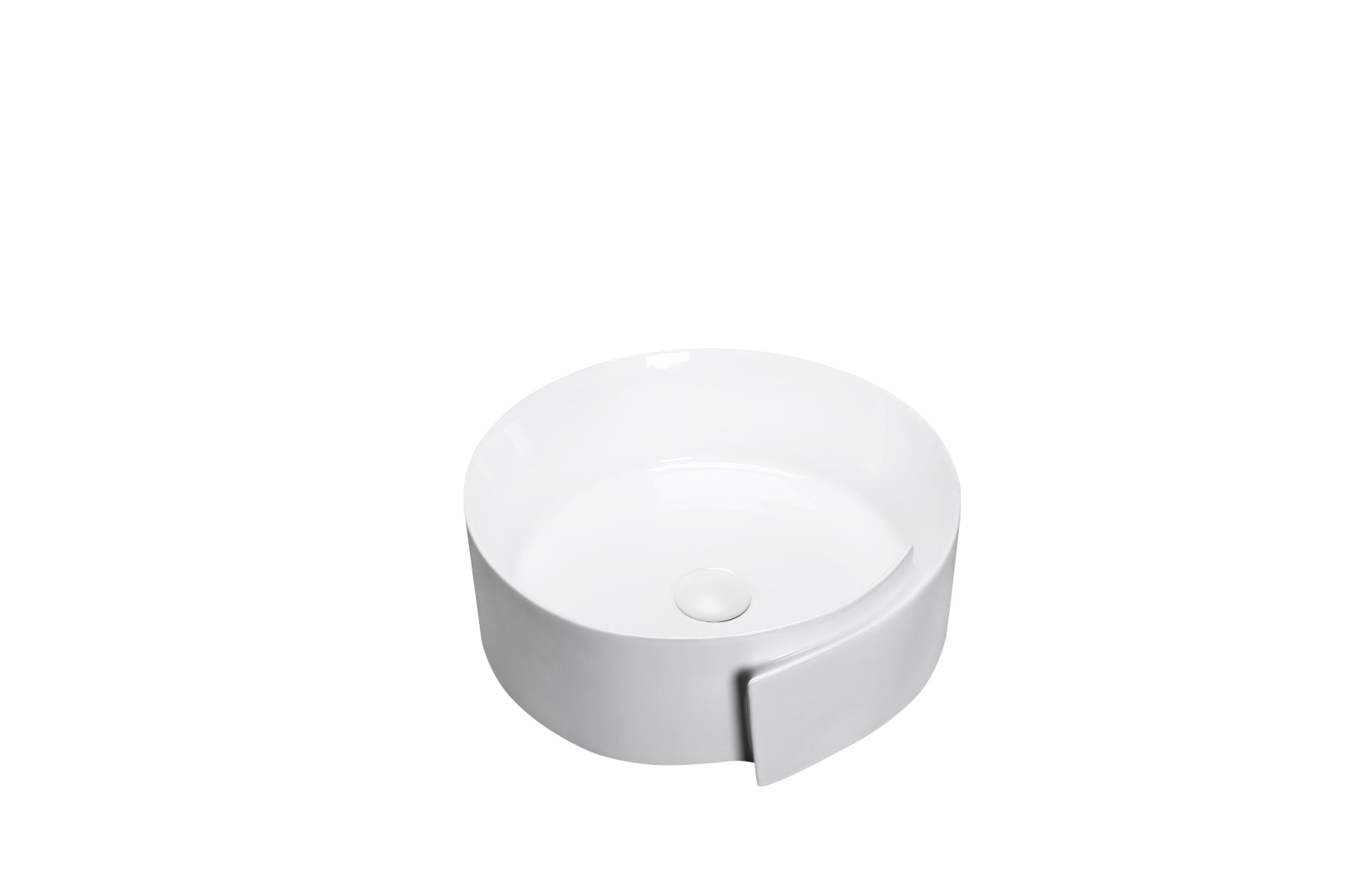 INFINITY ABOVE COUNTER BASIN ROUND GLOSS WHITE 440MM