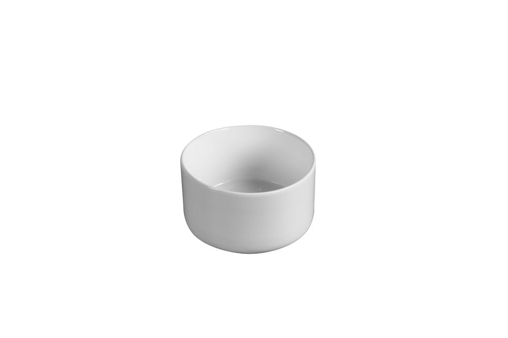 INFINITY CERAMIC BASIN ABOVE COUNTER ROUND GLOSS WHITE 220MM