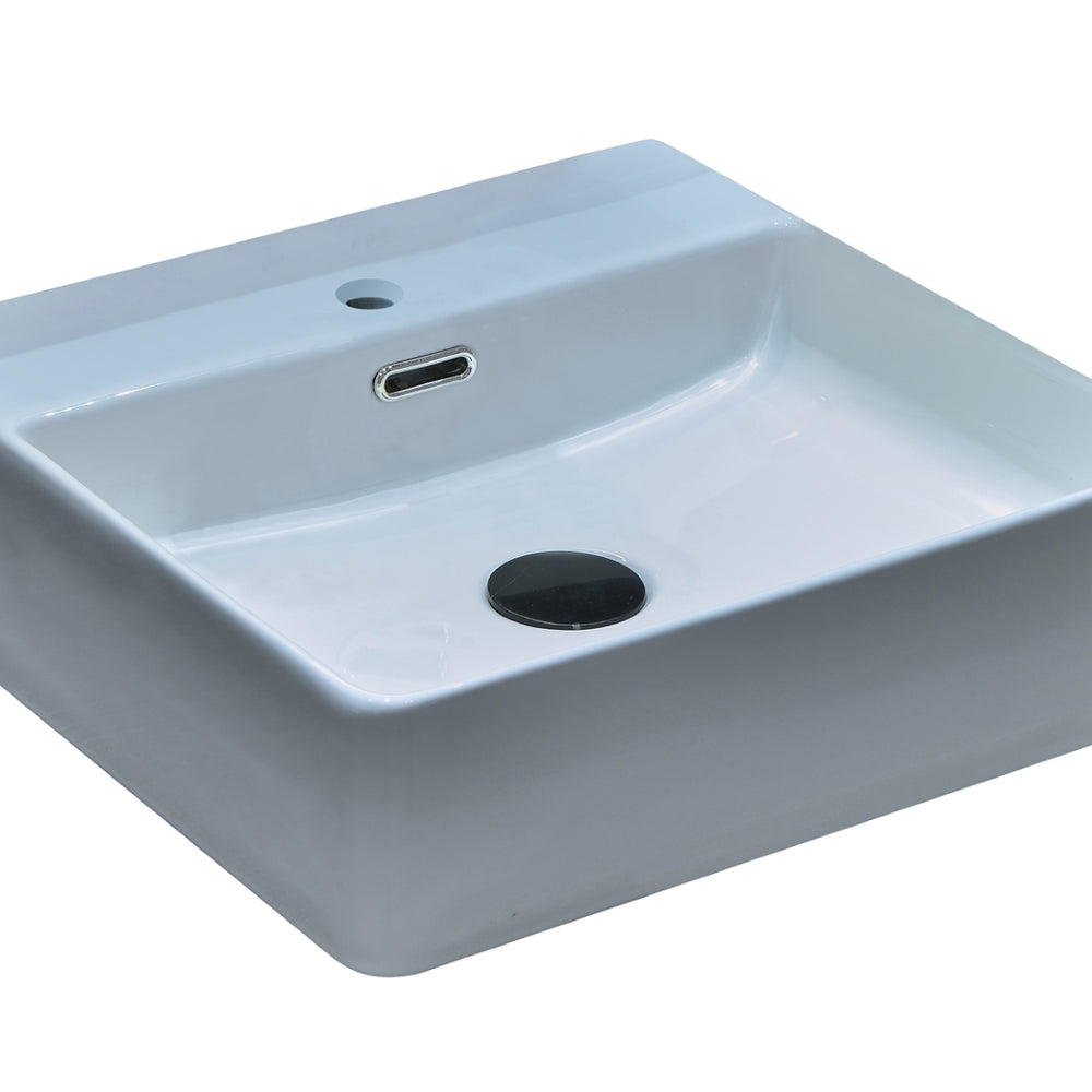 INFINITY CERAMIC BASIN RECTANGULAR WHITE 420MM