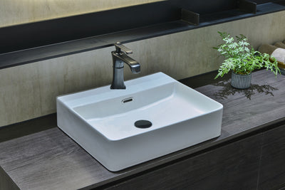 INFINITY CERAMIC BASIN RECTANGULAR WHITE 500MM