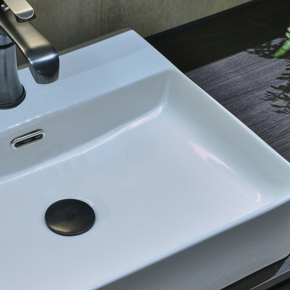 INFINITY CERAMIC BASIN RECTANGULAR WHITE 500MM