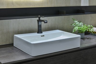 INFINITY CERAMIC BASIN RECTANGULAR WHITE 600MM