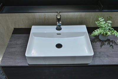 INFINITY CERAMIC BASIN RECTANGULAR WHITE 600MM