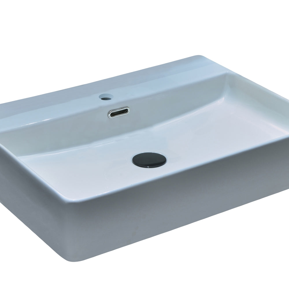 INFINITY CERAMIC BASIN RECTANGULAR WHITE 600MM