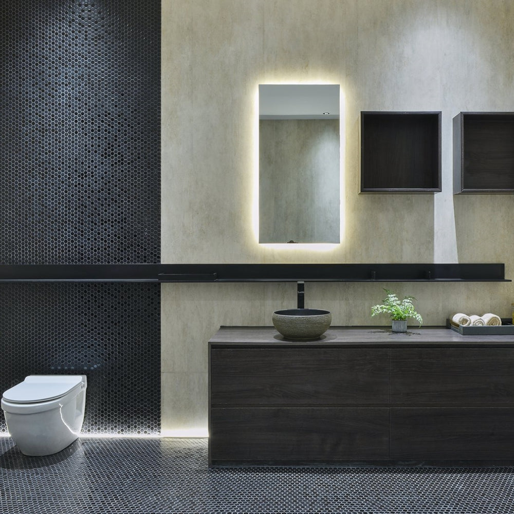 INFINITY ART BASIN PORCELAIN ROUND BLACK 340MM
