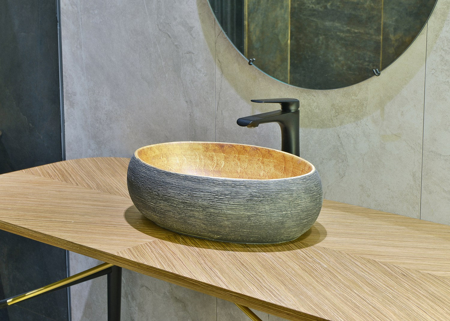 INFINITY ART BASIN PORCELAIN OVAL 470MM