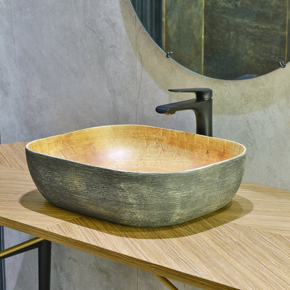 INFINITY ART BASIN PORCELAIN RECTANGULAR 490MM
