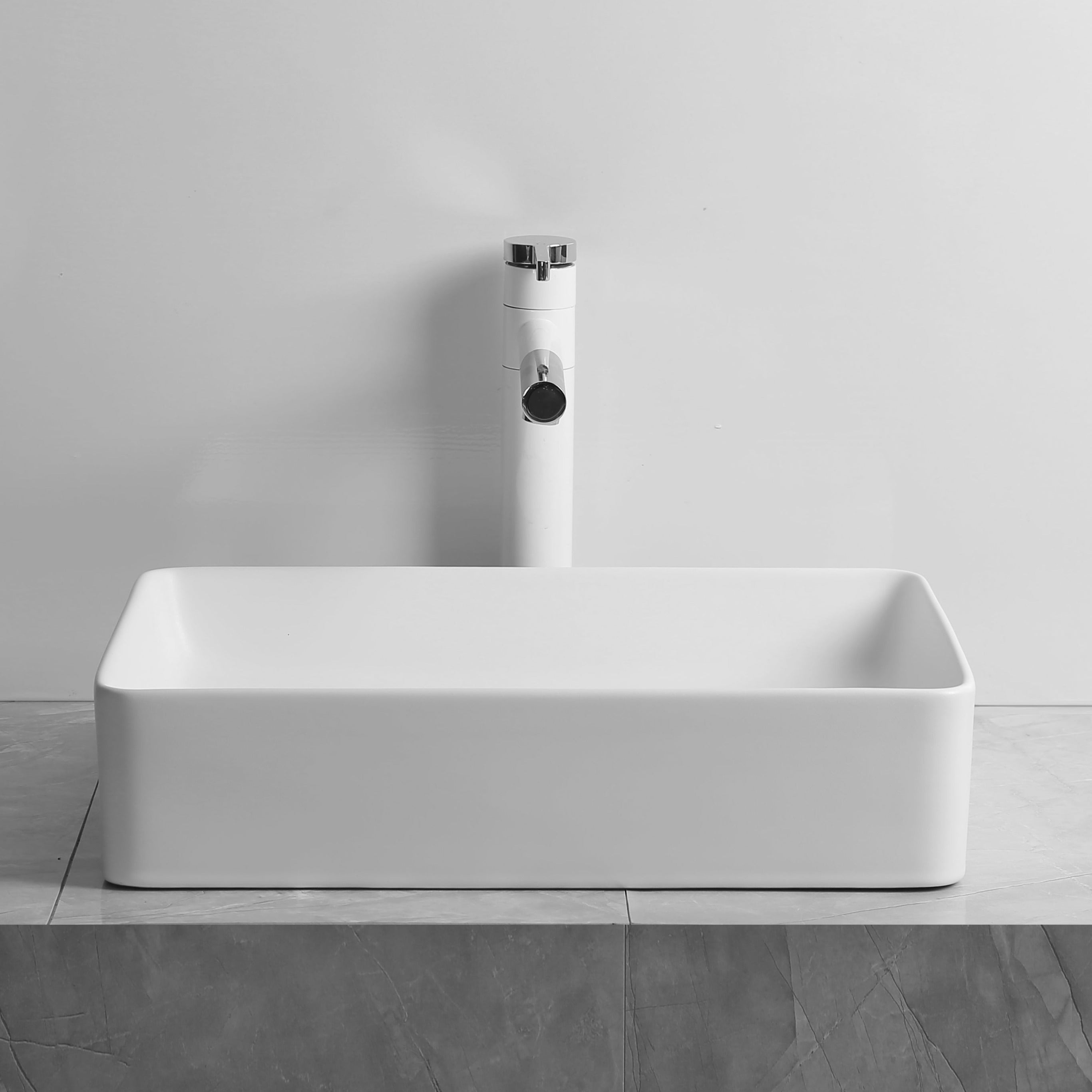 INFINITY ABOVE COUNTER CERAMIC BASIN MATTE WHITE 480MM