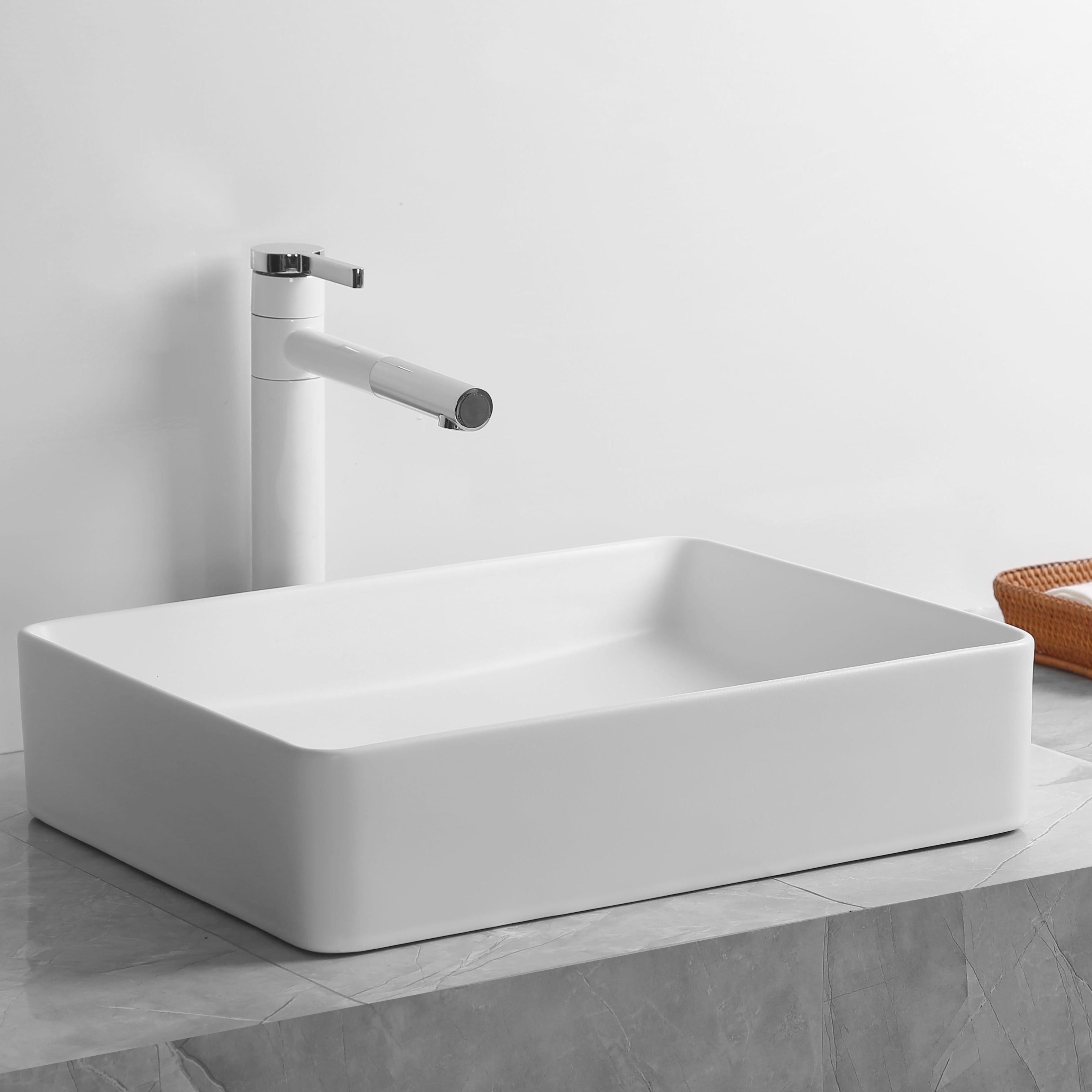 INFINITY ABOVE COUNTER CERAMIC BASIN MATTE WHITE 480MM