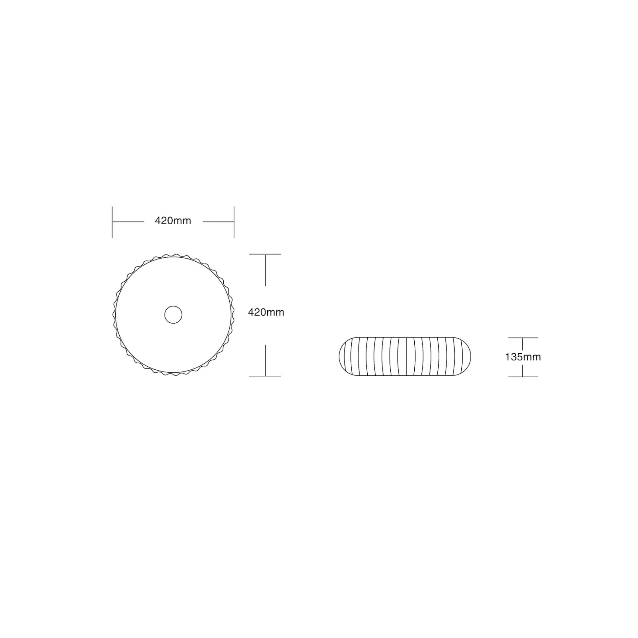INFINITY ABOVE COUNTER CERAMIC BASIN ROUND MATTE WHITE 420MM