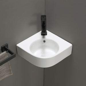 INFINITY WALL HUNG CERAMIC BASIN GLOSS WHITE 440MM