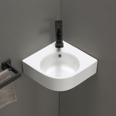 INFINITY WALL HUNG CERAMIC BASIN GLOSS WHITE 440MM