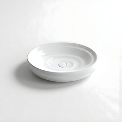 INFINITY ABOVE COUNTER CERAMIC BASIN MATTE WHITE 600MM