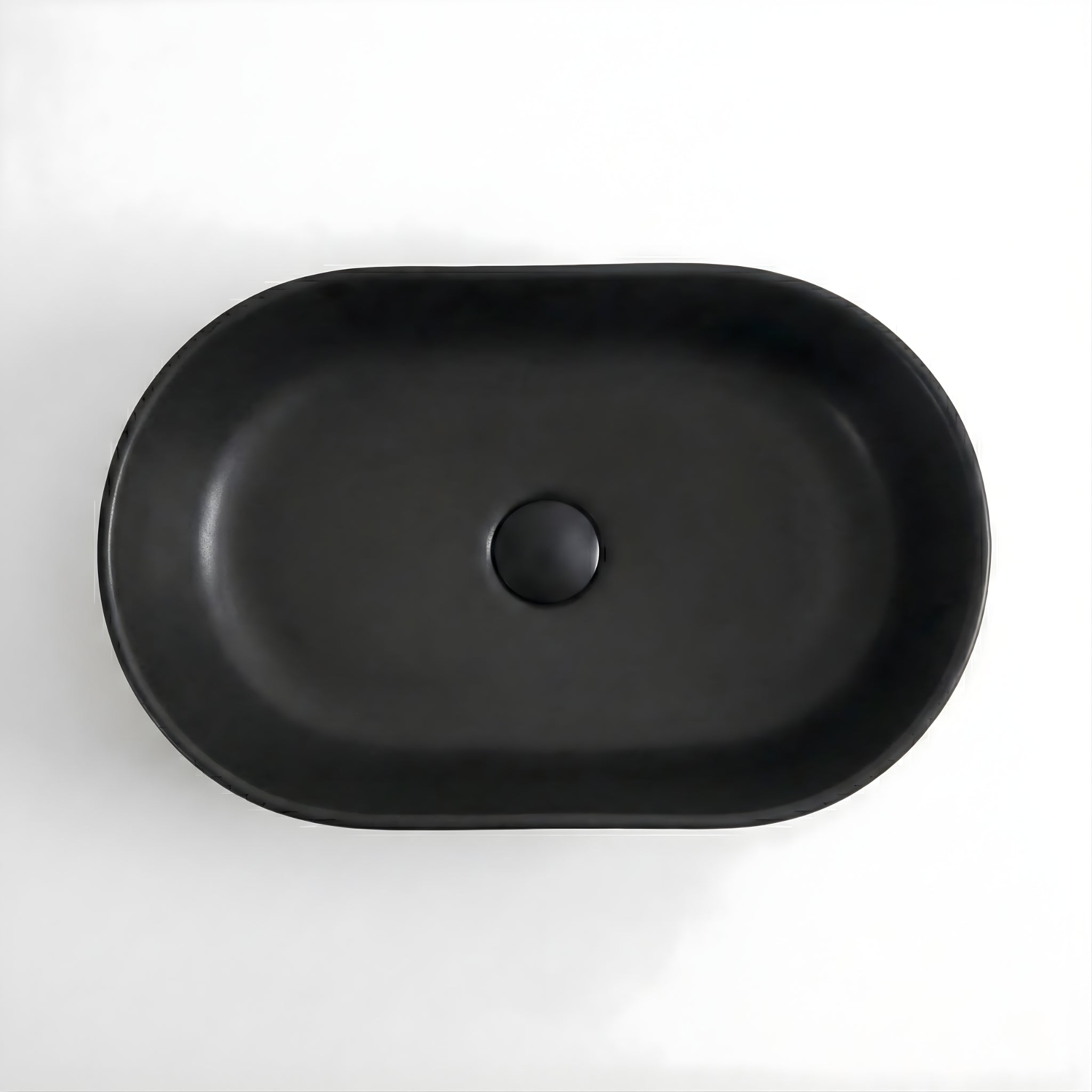 INFINITY ABOVE COUNTER CERAMIC BASIN MATTE BLACK 555MM
