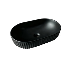 INFINITY CERAMIC BASIN ABOVE COUNTER OVAL MATTE BLACK 500MM