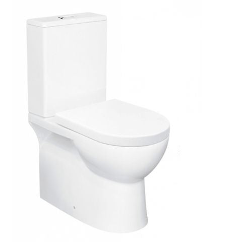 INSPIRE BELLA BACK TO WALL RIMLESS TOILET SUITE GLOSS WHITE