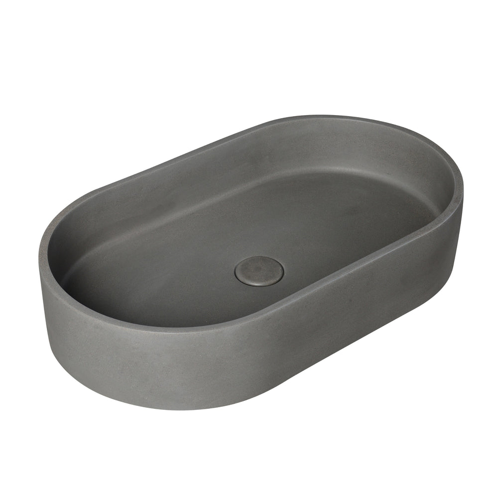 INFINITY ABOVE COUNTER CONCRETE BASIN MATTE GREY 582MM