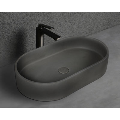 INFINITY ABOVE COUNTER CONCRETE BASIN MATTE GREY 582MM