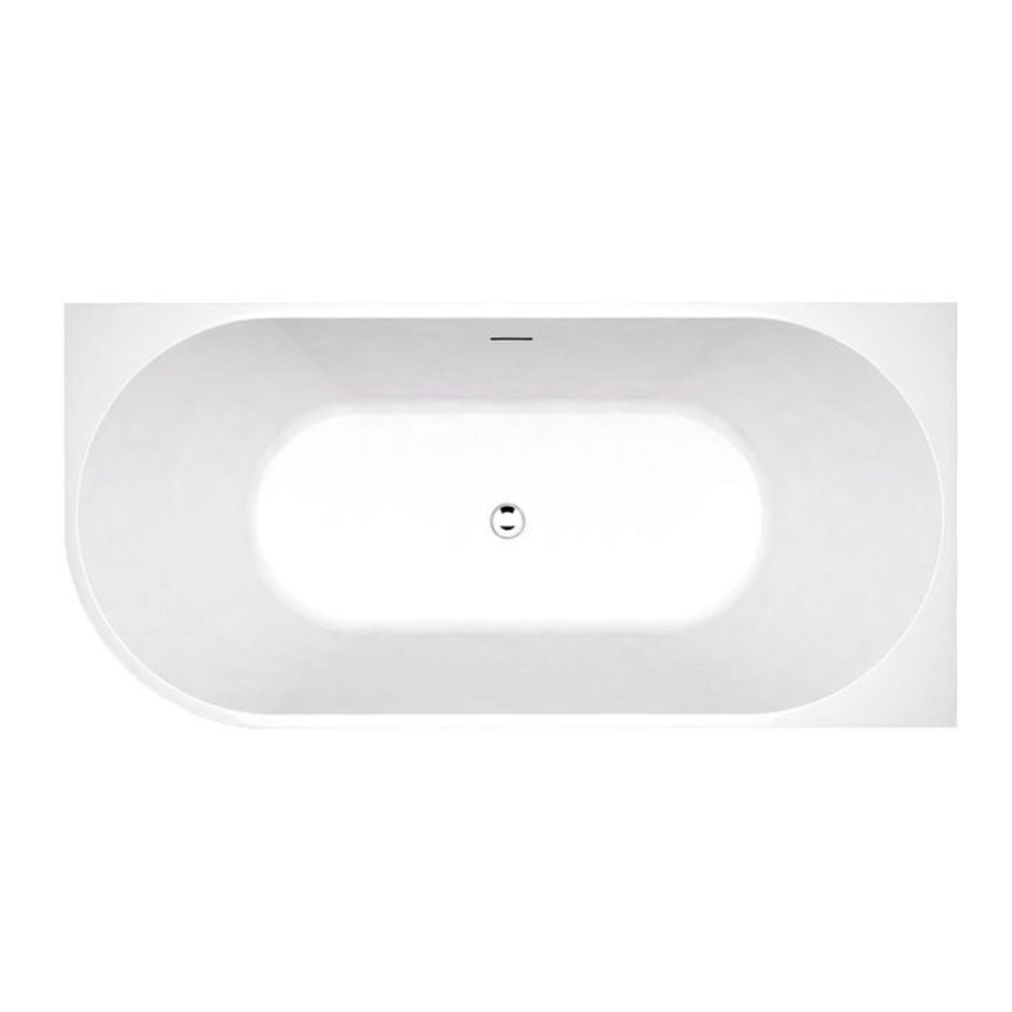INSPIRE BACK-TO-WALL RIGHT CORNER BATHTUB WITH OVERFLOW GLOSS WHITE (AVAILABLE IN 1500MM AND 1700MM)