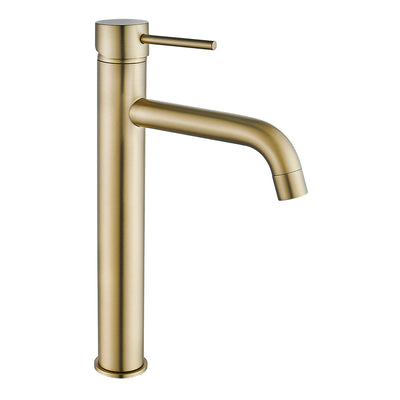 HELLYCAR IDEAL LEAD FREE HIGH BASIN MIXER 315MM BRUSHED GOLD