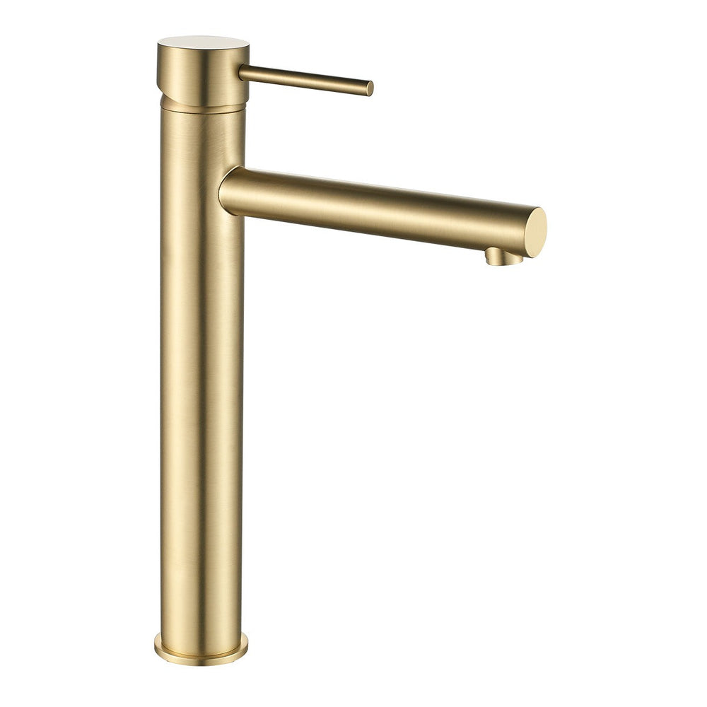HELLYCAR IDEAL HIGH BASIN MIXER 314MM BRUSHED GOLD