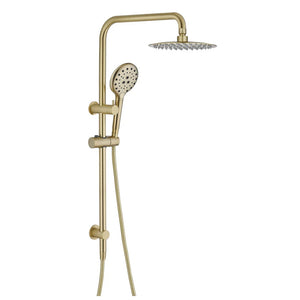 HELLYCAR IDEAL SHOWER SYSTEM WITH RAIL BRUSHED GOLD