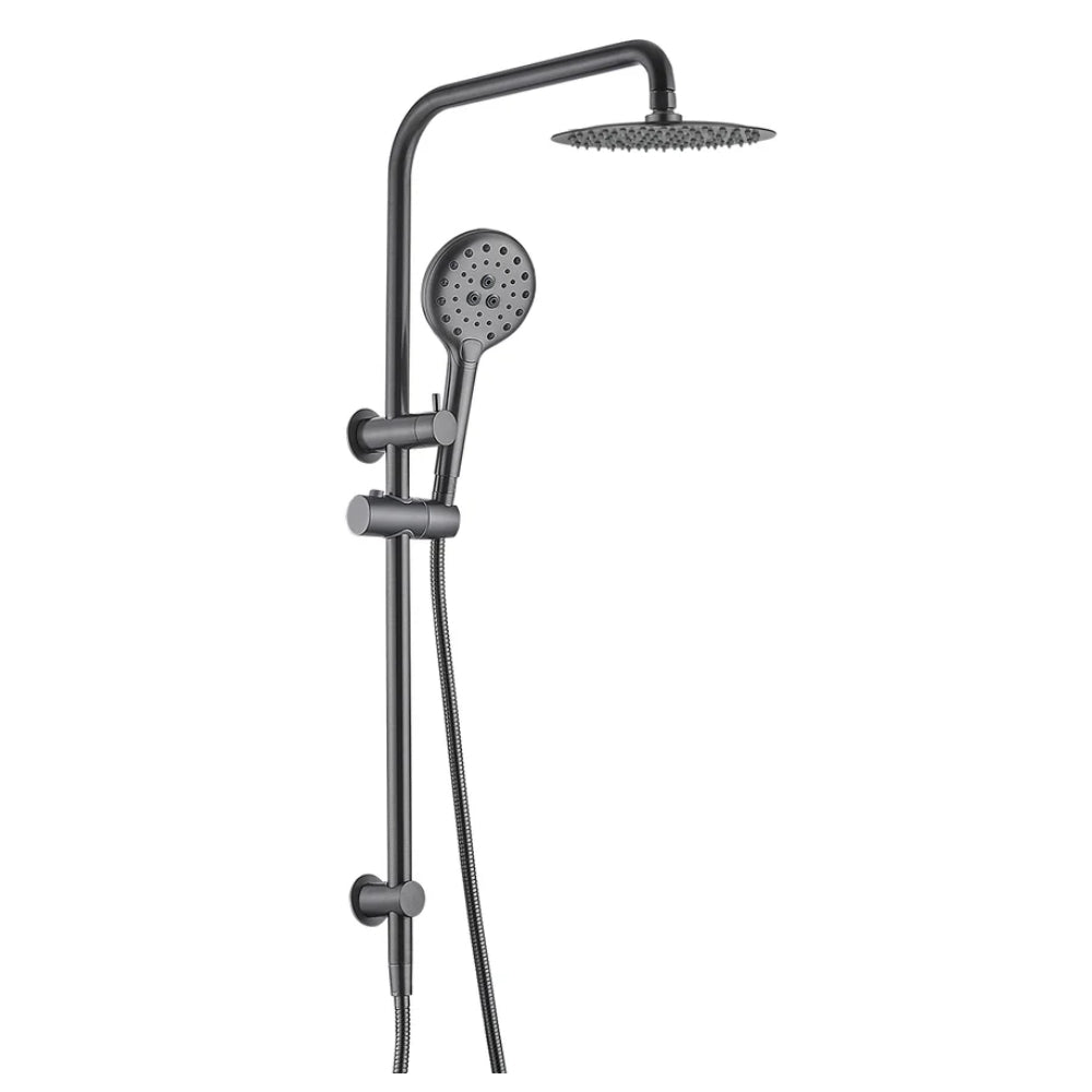 HELLYCAR IDEAL SHOWER SYSTEM WITH RAIL BRUSHED GUN METAL