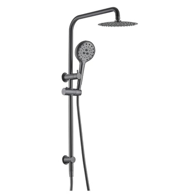 HELLYCAR IDEAL SHOWER SYSTEM WITH RAIL BRUSHED GUN METAL