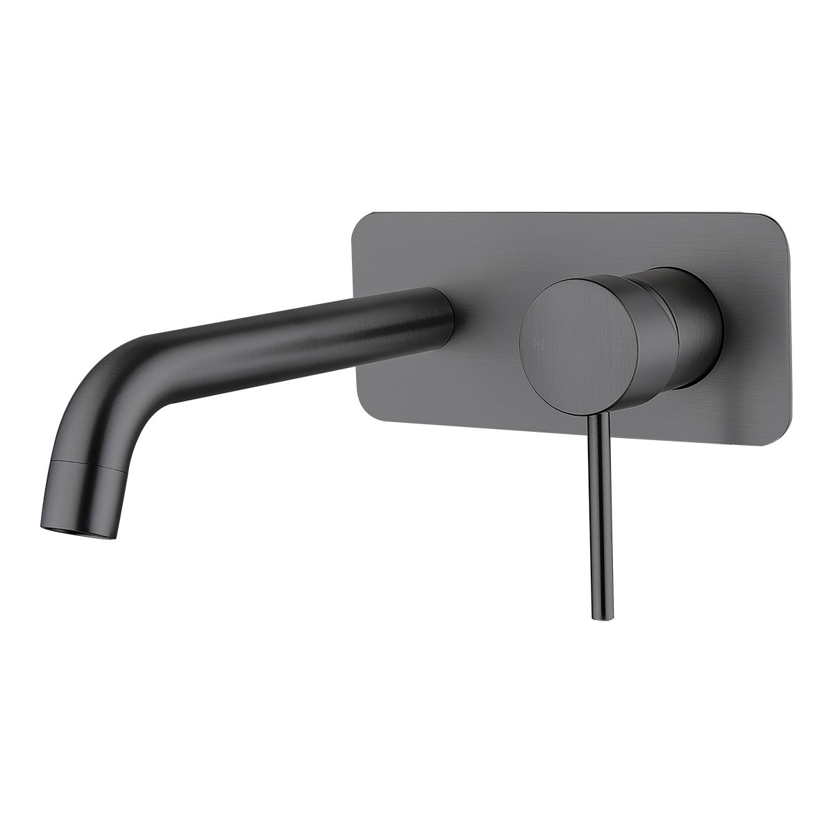 HELLYCAR IDEAL WALL MIXER WITH OUTLET 209MM BRUSHED GUN METAL