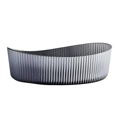 INFINITY ABOVE COUNTER GLASS BASIN BLACK 500MM