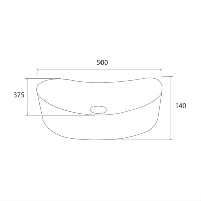 INFINITY ABOVE COUNTER GLASS BASIN GOLD 500MM