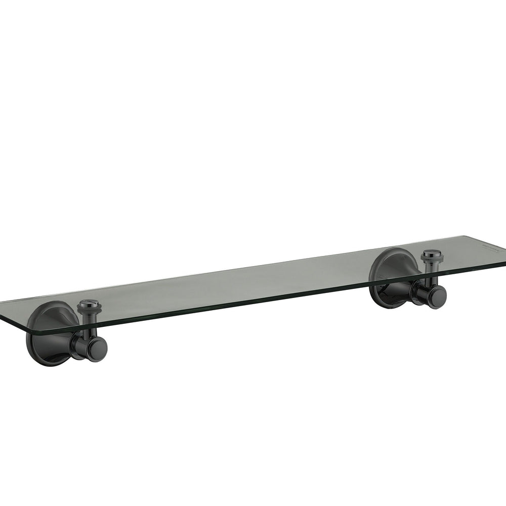 IKON CLASICO GLASS SHELF MATTE BLACK 500MM
